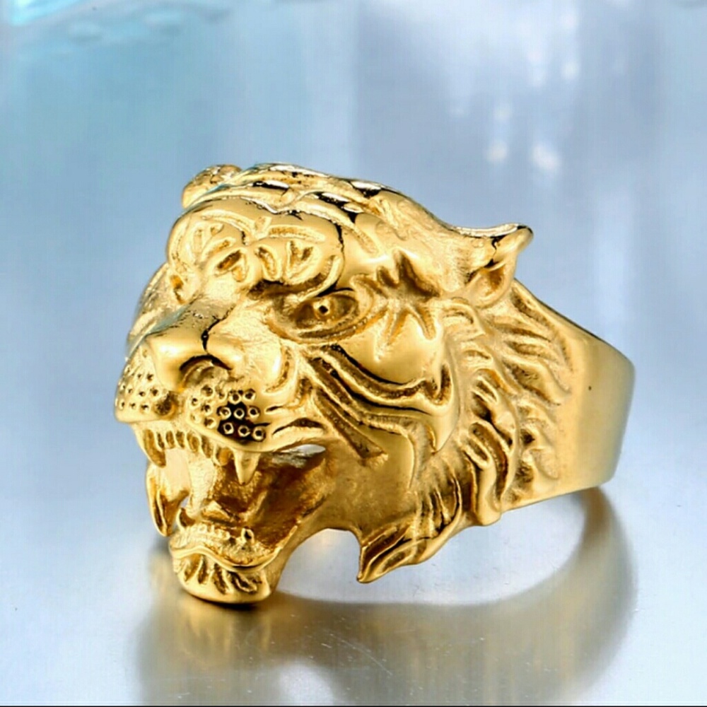 Men's Tiger Head Ring